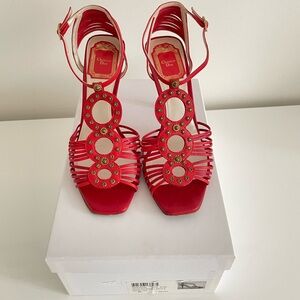 LOWEST💲Dior ‘Allegria’ Sandal - Red leather - Size 37